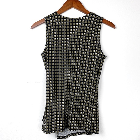 Michael Kors Olive and Black Wrap Buckle Top - Picture 2 of 4